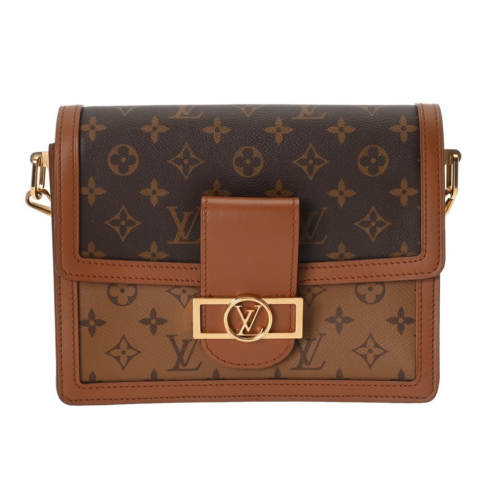 Louis Vuitton Monogram Reverse Dauphine Camel Brown Shoulder Bag